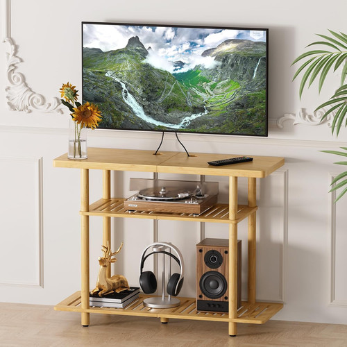 Compact bamboo stand for - tv,