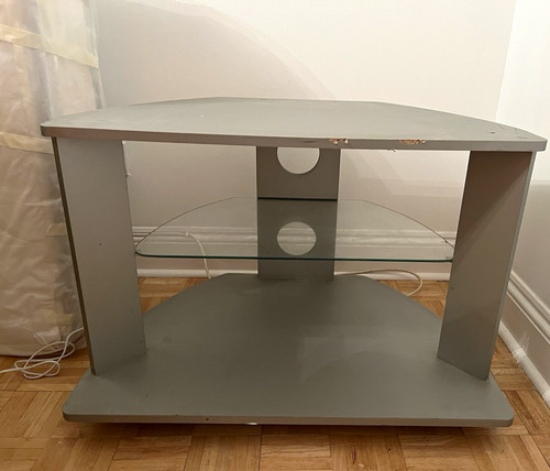 Grey corner stand with - grey,