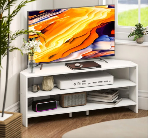 Corner stand white - tv,