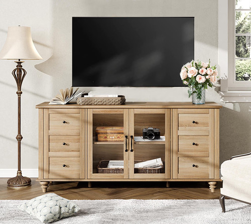 Glass door farmhouse stand - tv,