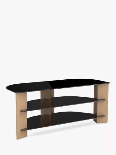 Corner stand oak - tv, oak/black